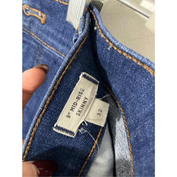 Madewell 9" Mid-Rise Skinny Jeans In Larkspur Wash TENCEL Denim Edition F8990 - Picture 6 of 7